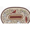 Earth Rugs Winter Birds Oval Patch Rug – Hand-Braided Jute 20x30 Seasonal Accent Mat with Cardinals and Pine - 3 of 3