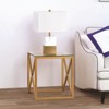 22' Metal Geometric Side Table in Gold - Henn&Hart  - 2 of 4