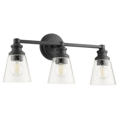 Quorum Lighting Dunbar 3-Light Noir Glass Vanity