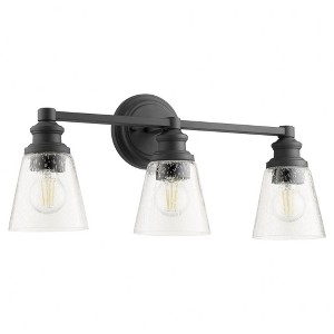 Quorum Lighting Dunbar 3-Light Noir Glass Vanity - 1 of 1