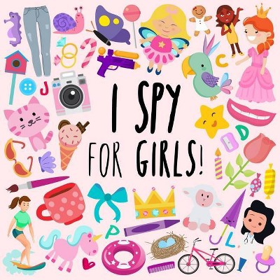 I Spy - For Girls! - Large Print by  Webber Books (Paperback)