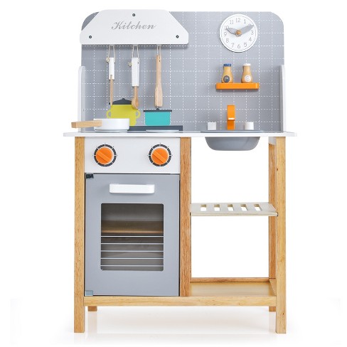 Infans Wooden Kid's Play Kitchen Set Pretend Chef Cooking Toy W ...