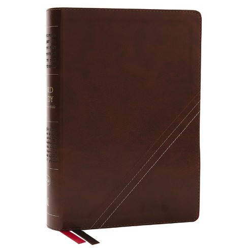 Nkjv, Word Study Reference Bible, Leathersoft, Brown, Red Letter ...