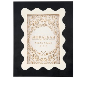 Shiraleah Black and White Roma Wave 4" X 6" Picture Frame - 1 of 4