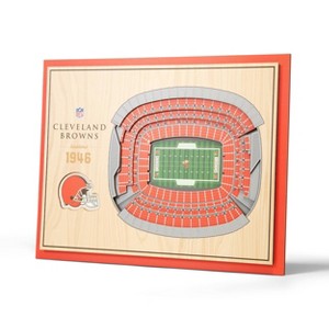 NFL Cleveland Browns 5-Layer Stadiumviews 3D Wall Art - 1 of 4