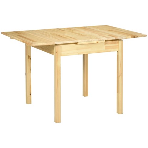 Homcom Folding Dining Table With Pine Wood Frame, Drop Leaf Tables