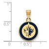 Black Bow Jewelry 14k Yellow Gold Plated Sterling Silver Winnipeg Jets NHL Small Pendant - 2 of 3