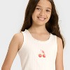 Girls' Pointelle Fitted Lace Trim Tank Top - Cat & Jack™ - 2 of 4
