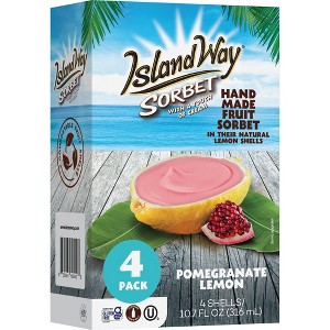 Island Way Sorbet Frozen Pomegranate Lemon Sorbet - 10.7 fl oz/4pk - 1 of 4
