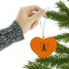 University of Findlay Primary Logo Heart Love Wood Christmas Tree Holiday Ornament - 3 of 3