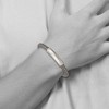 Black Bow Jewelry Stainless Steel & Gray Leather Brushed Freeform Tube Bracelet, 8.25 In - 3 of 4