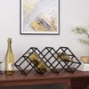 FONTOI Wine Racks, Modern Industrial Wine Rack with Metal Frame, Classic Style for Kitchen, Bar, Black, 23.75"*6.5"*9.25" - 2 of 4