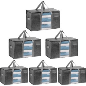 4/6/8 Pack Moving Bags, Moving Supplies, Moving Boxes, College Packing Storage Boxes Lids Alternative, Heavy Duty Totes - 1 of 4