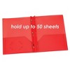 Oxford® Red Poly Two Pocket Portfolio with Prongs, Pack of 25 - 3 of 3