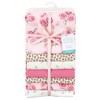 Hudson Baby Infant Girl Cotton Flannel Receiving Blankets Bundle, Blush Rose, One Size - 2 of 4