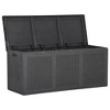 vidaXL Patio Storage Box 71.3 gal Black PP Rattan - 2 of 4