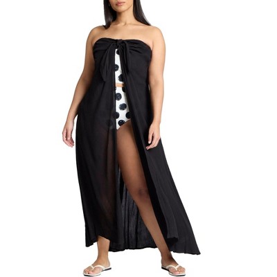ELOQUII Women's Plus Size Tie Front Cover-Up