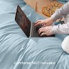 3 pieces Duvet Cover Soft Double Brushed Bedding Set for Kids & Adults Zipper Closure - 2 of 4