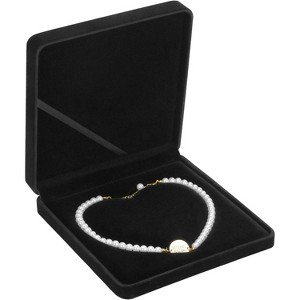 Velvet Jewelry Set Box, Velvet Gift Box for Bracelet Necklace Earring Ring - 1 of 4