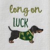2pc 'long on LUCK' Hand Towel Set - SKL Home: Velour Cotton, Floral Design, Midweight GSM, Machine Washable - 2 of 4