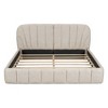 Whisen Elegant Design Queen Size Upholstered Platform Bed with Headboard - 3 of 4