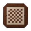 YONWAY Cherry Finish Reversible Chess Checker Game Table with/Game Tray (Chess Fingers Not Included) for Adult and Kids - 4 of 4