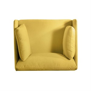 Accent Chair, Modern Upholstered Armchair, Comfy Single Sofa Chair with Sturdy Legs - 1 of 4