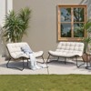 Crestlive Products Outdoor Loveseat 2 Seater , All-Weather Boho Rattan Outdoor Couch with Soft Cushion for Balcony, Poolside, Backyard, Porch - 2 of 4