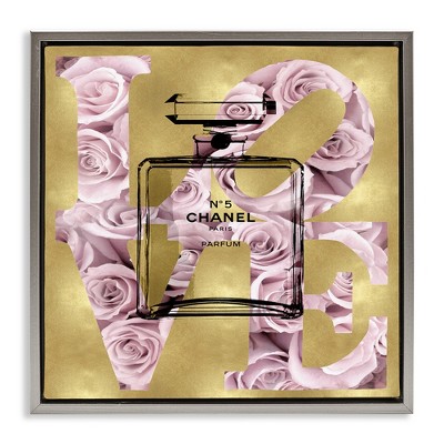 Stupell Industries Fashion Love Rose Perfume, 25" x 25"