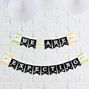 Big Dot of Happiness We Are Expecting - Pregnancy Announcement Mini Pennant Banner - We Are Expecting - 1 of 4