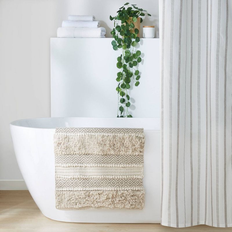 Asher Woven Textured Striped Bath Rug - Ink+Ivy, 4 of 11