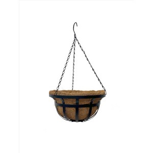 Living Accents 14 in. W Coco Fiber Hanging Basket Black - 1 of 1