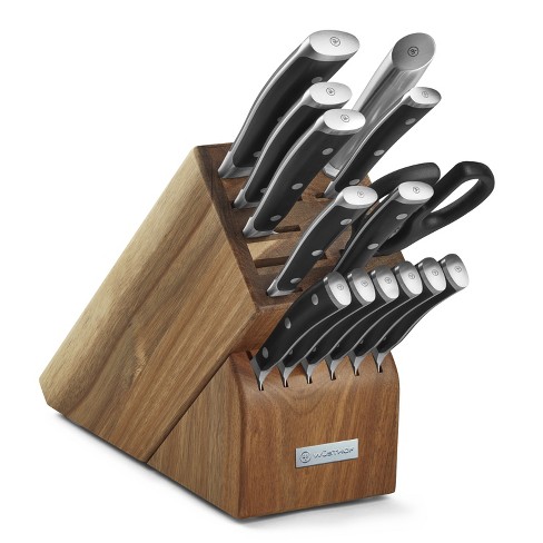 Calphalon Premier Sharpin 15pc Carbon Steel Knife Set With Sharpening Knife  Block : Target