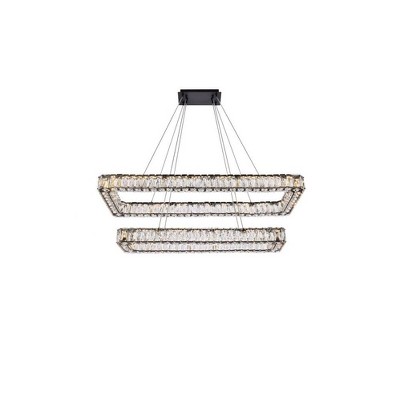 Elegant Lighting Monroe 2 - Light Pendant in  Black