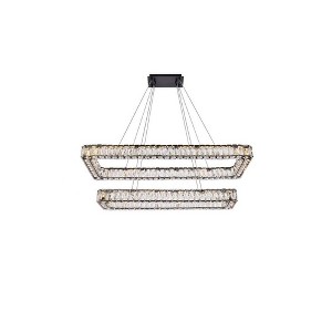 Elegant Lighting Monroe 2 - Light Pendant in  Black - 1 of 4