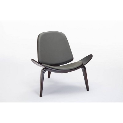 Shell Side Chair Dark Walnut/Black - Boraam