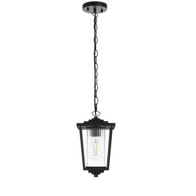 Elegant Lighting York 6.5 Inch Outdoor Pendant in Black