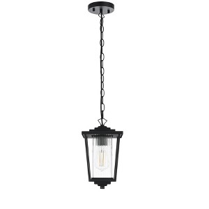 Elegant Lighting York 6.5 Inch Outdoor Pendant in Black - 1 of 4
