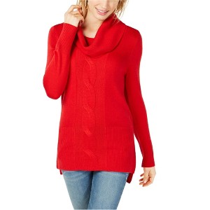 I.N.C International Concepts Womens Cable Tunic Sweater, Red, XX-Large - 1 of 1