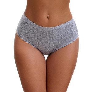 INSPIRE CHIC Women's Cotton High Waist Briefs Tummy Control Breathable Underwear, Available in Plus Size - 1 of 4