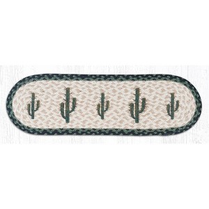 Earth Rugs Farmhouse Oval Stair Tread – Saguaro Southwestern Design 27"x8.25" - 1 of 3