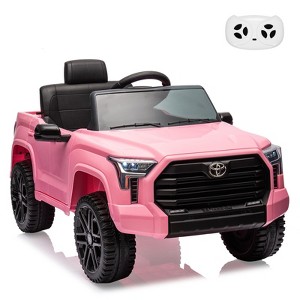 Electric Car for Kids, Licensed Toyota Tundra 12V Electric Truck, Off-Road Kids Pickup Car w/Remote - 1 of 4