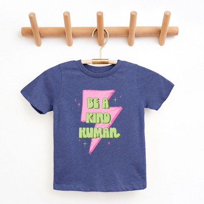 The Juniper Shop Be A Kind Human Lightning Bolt Toddler Short Sleeve Tee
