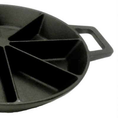 Bayou Classic 10-Inch Black Cast Iron Wedge Cornbread Skillet Pan