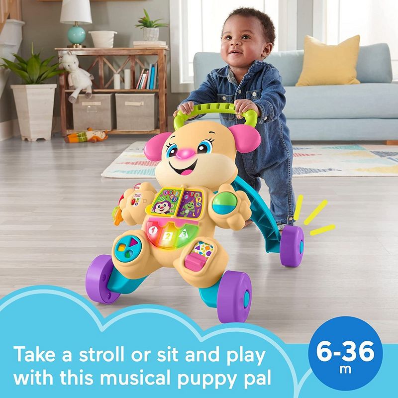 Fisher Price - Laugh, Learn, Grow & Play Baby Walker and Musical Learning Toy with Smart Stages Educational Content, Learn with Puppy​, 3 of 7