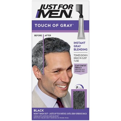 Just For Men Touch of Gray, Gray Hair Coloring for Men's with Comb Applicator Great for a Salt and Pepper Look