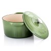 Crock-Pot Artisan 2 Piece 7 Quarts Enameled Cast Iron Dutch Oven in Pistachio Green - 2 of 4