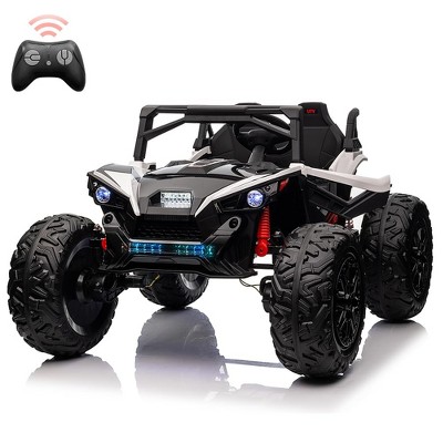 24V 2Seats Ride on UTV with Remote Control, 17" Extra Large EVA Wheels & 20.5“ Wide Seat 4WD Electric Vehicle