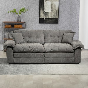 EHMKNP 84" Wide Loveseat Couch with Deep Seat Cushions for Living Room, Apartment - 1 of 4