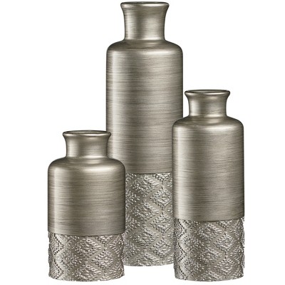 Creative Scents Dublin Vases Set of 3 Home Decor Vases, Mantel Decor, Premium Décor, Centerpiece Table Decorations for Your Dining Table, Living Room, Office, Bathroom, Shelf Decor